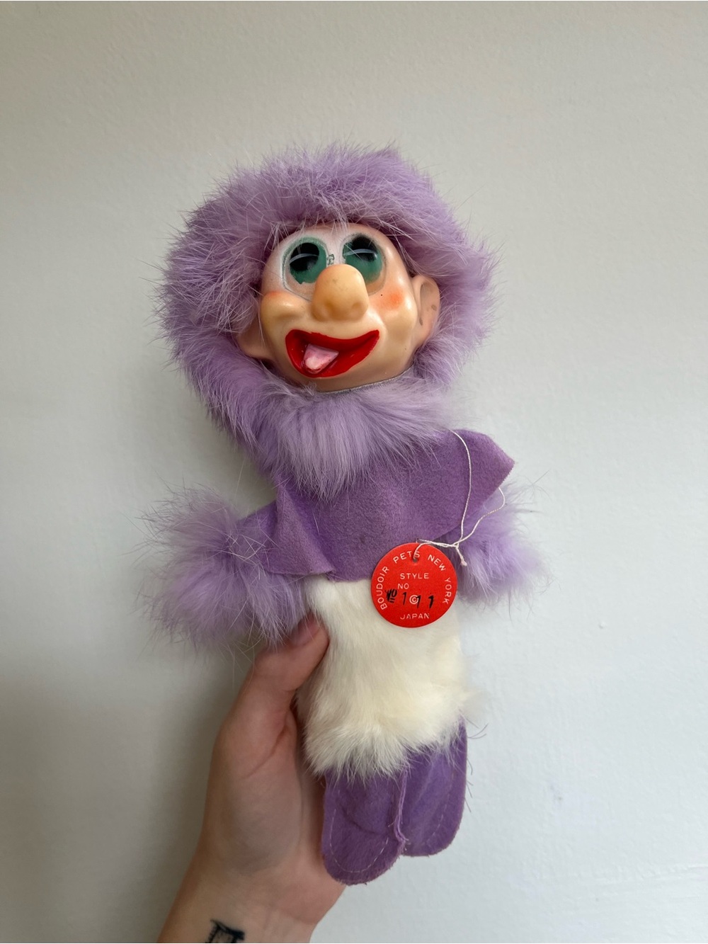 VTG Boudoir Pets | New York | Purple Fur Sitting Figurine